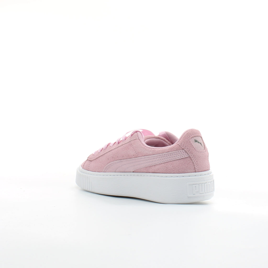 Puma Platform Galaxy Pink Suede Womens Lace Up Trainers 369172 01