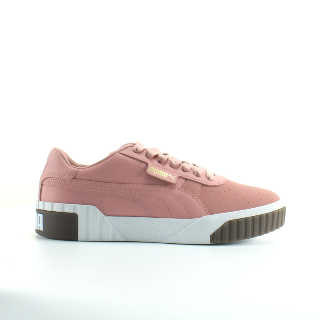 Puma Cali Exotic Pink Leather Womens Lace Up Trainers 369653 02