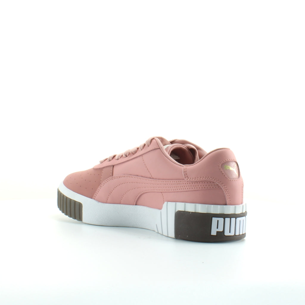 Puma Cali Exotic Pink Leather Womens Lace Up Trainers 369653 02