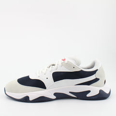 Puma Storm Adrenaline White Navy Textile Mens Lace Up Trainers 369797 01