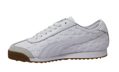 Puma Roma 68 Gum White Leather Low Lace Up Mens Trainers 370600 02