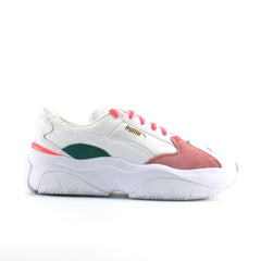 Puma Storm.Y White Synthetic Womens Lace Up Trainers 371279 02