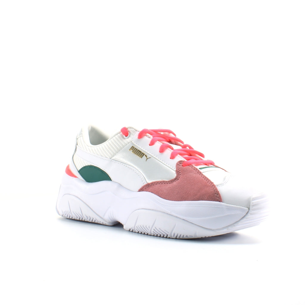 Puma Storm.Y White Synthetic Womens Lace Up Trainers 371279 02