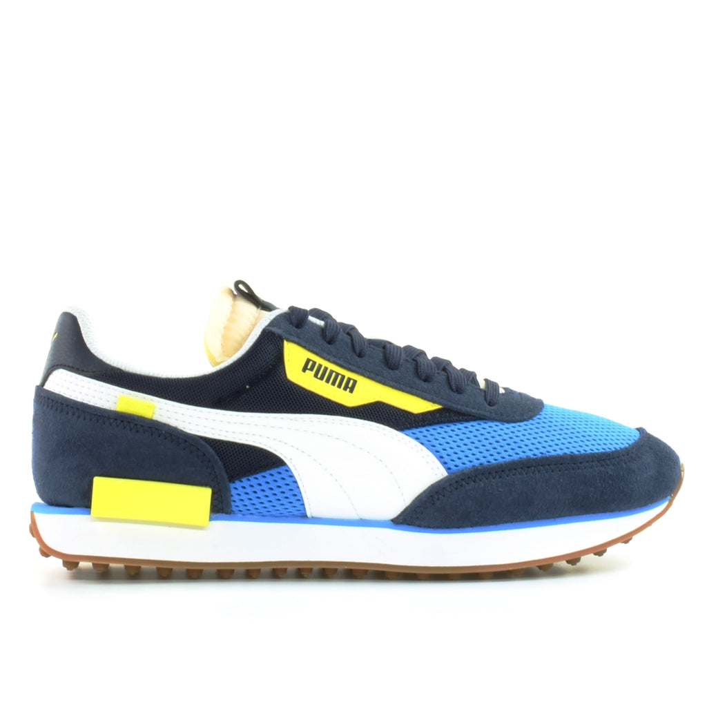 Puma Future Rider Stream On Blue Synthetic Mens Lace Up Trainers 371530 07