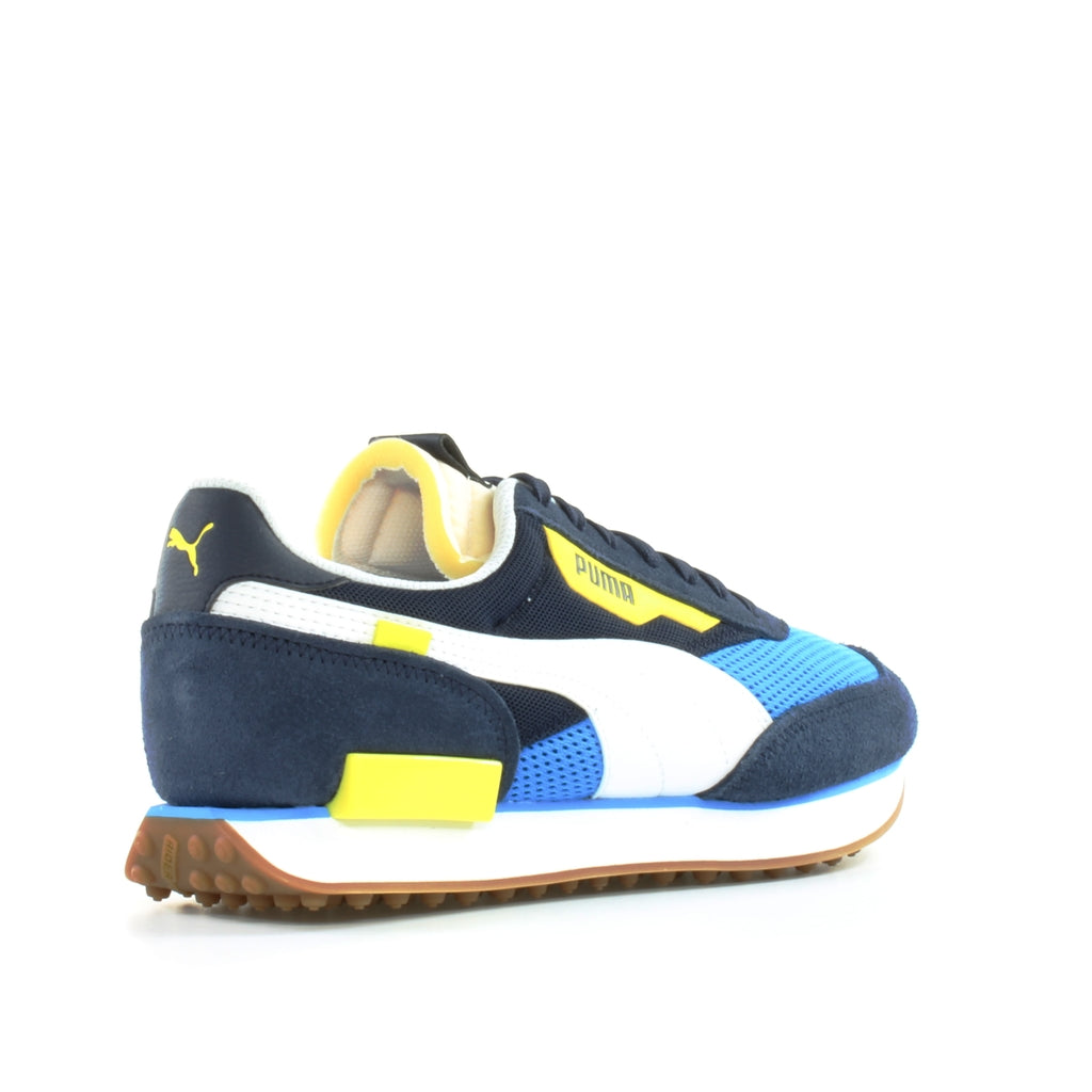 Puma Future Rider Stream On Blue Synthetic Mens Lace Up Trainers 371530 07