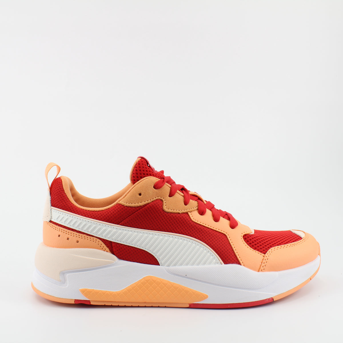 Puma X-Ray Red Orange Textile Mens Lace Up Trainers 372602 05