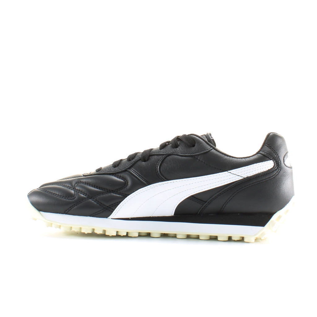 Puma Style Avanti Black Leather Mens Lace Up Trainers 380808 01