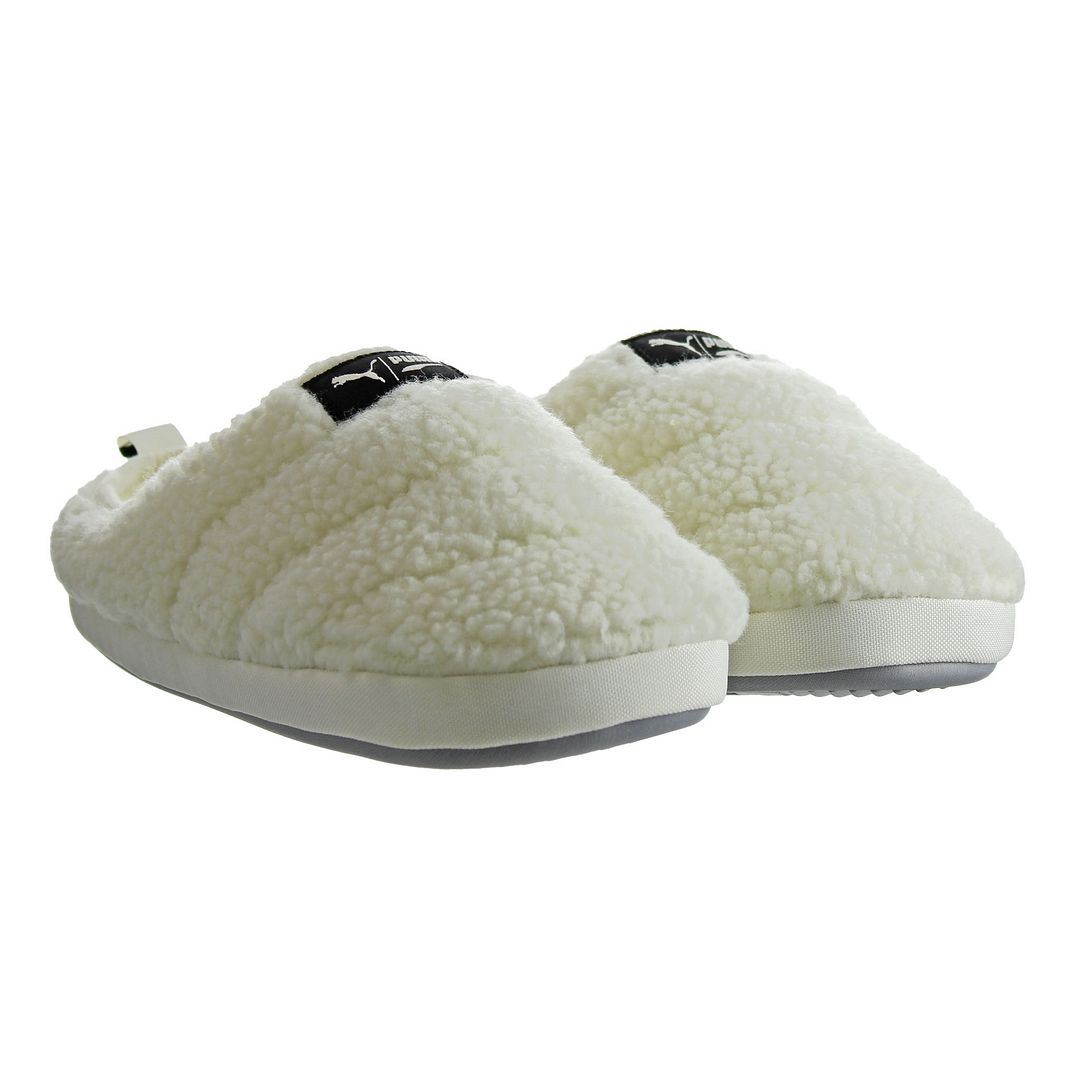 Puma Scuff Sherpa Mens Off White Slippers