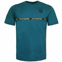 Sergio Tacchini Short Sleeve Crew Neck Teal Mens Fosh Taped T-Shirt 38765 300