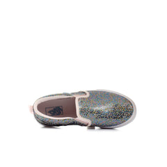 Vans Asher Glitter Slip-On Gold Synthetic Womens Plimsolls 38DSMND