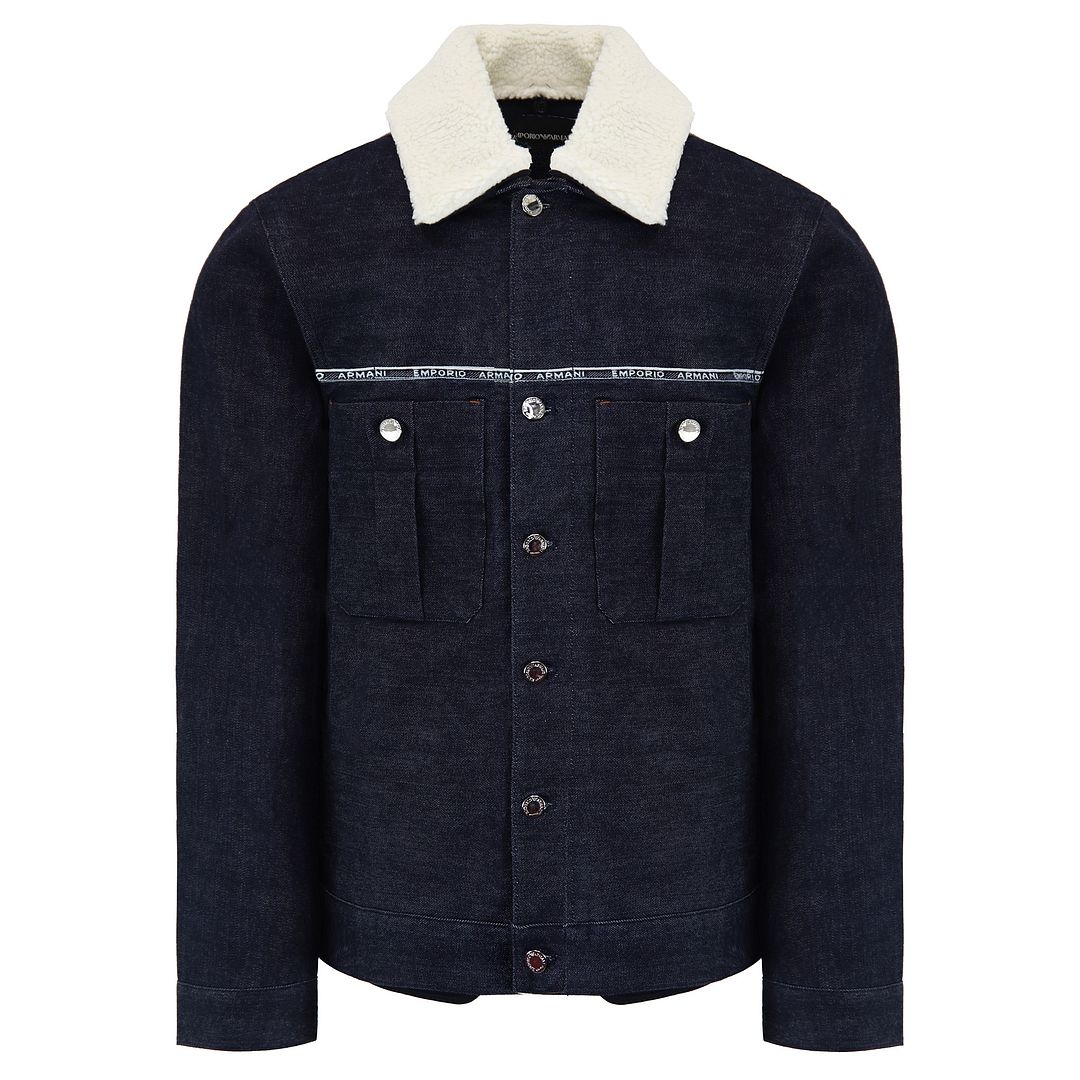 Emporio Armani Shearling Mens Denim Jacket