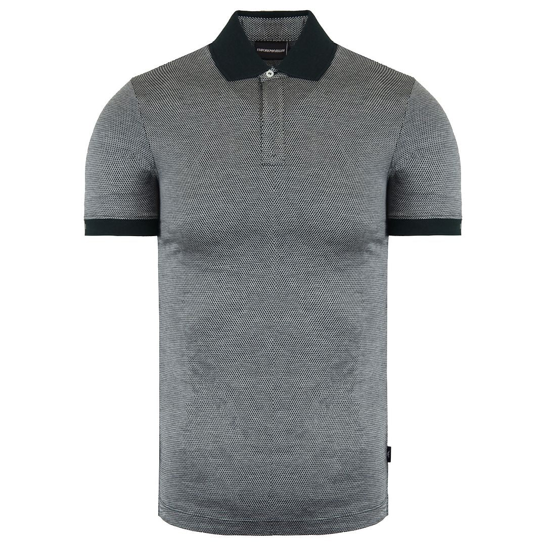 Emporio Armani Printed Mens Dark Green Polo Shirt