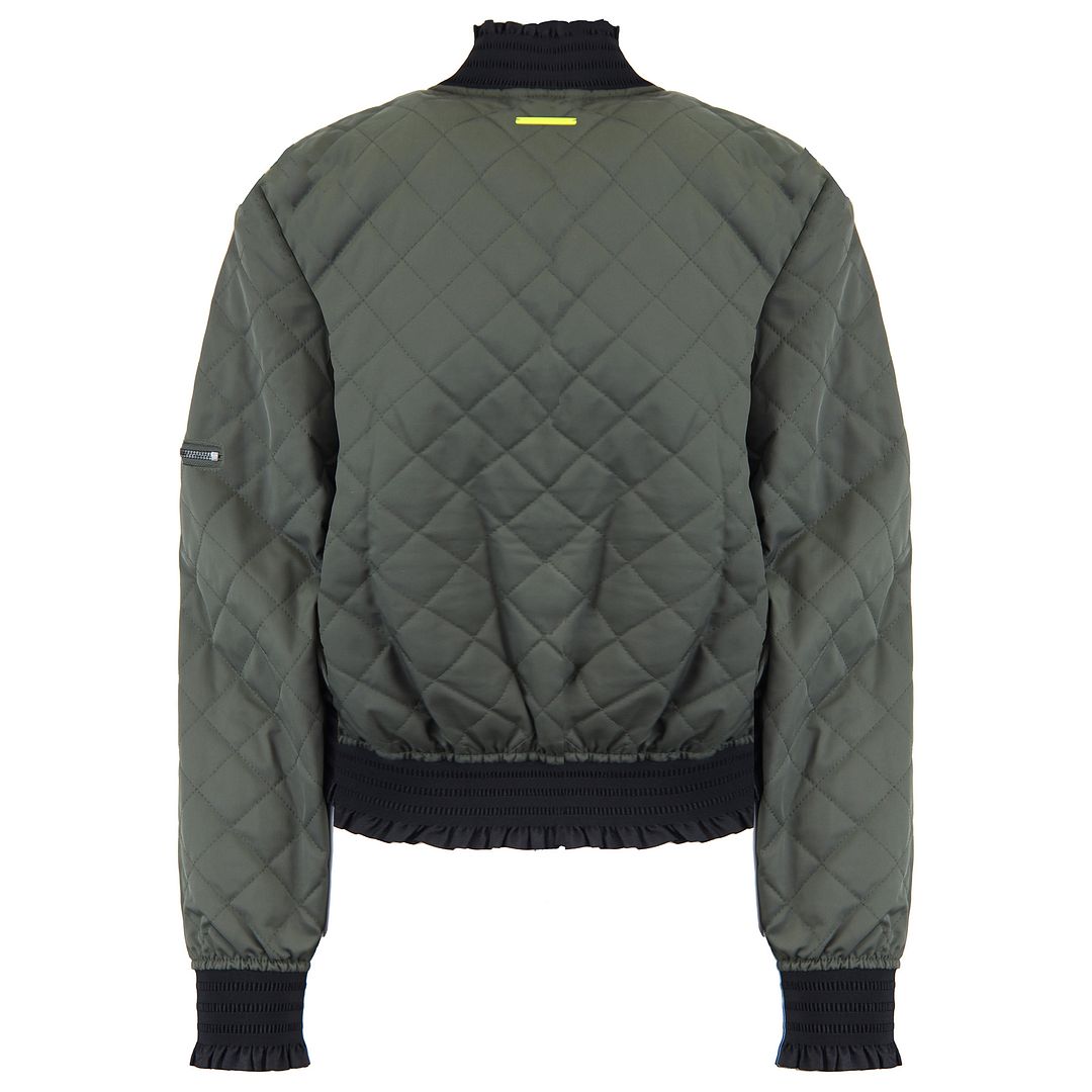 Armani Exchange Womens Green Bomber Jacket