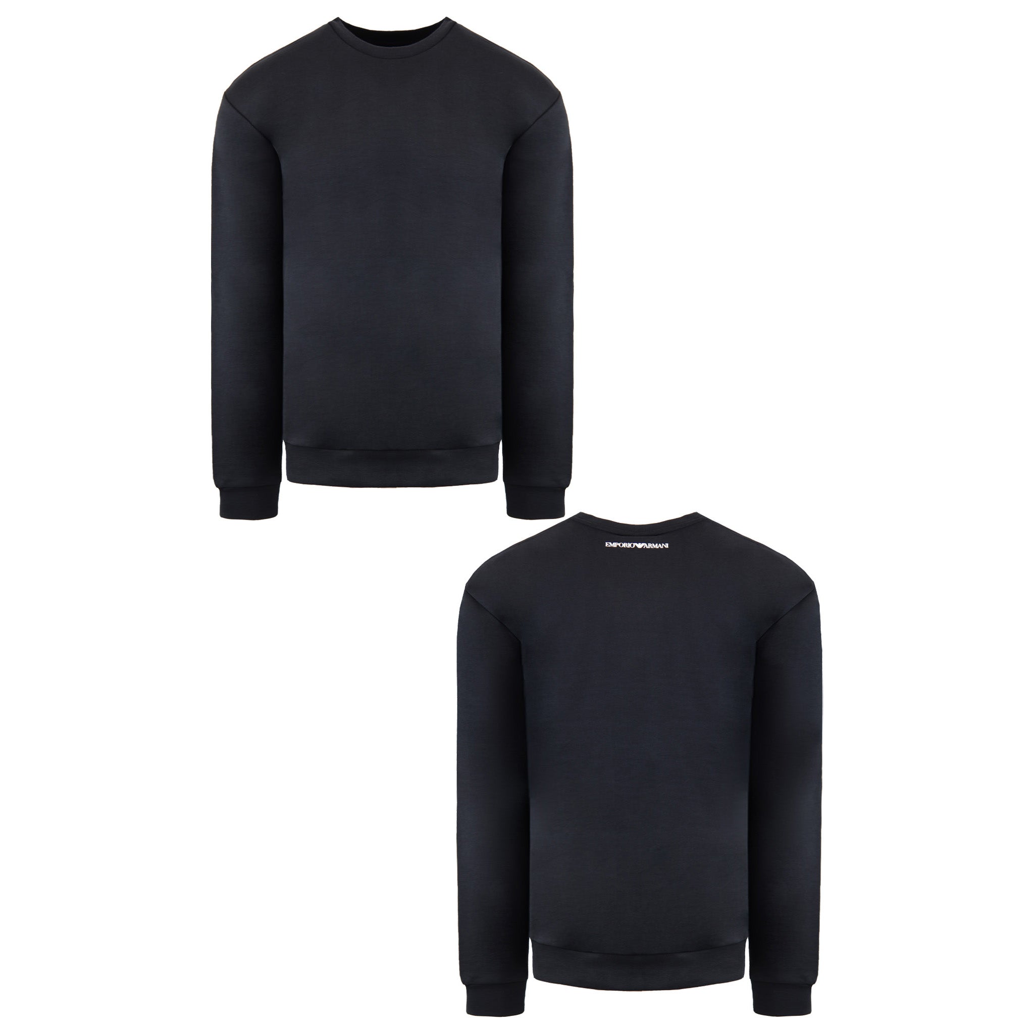 Emporio Armani Mens Washed Black Sweater