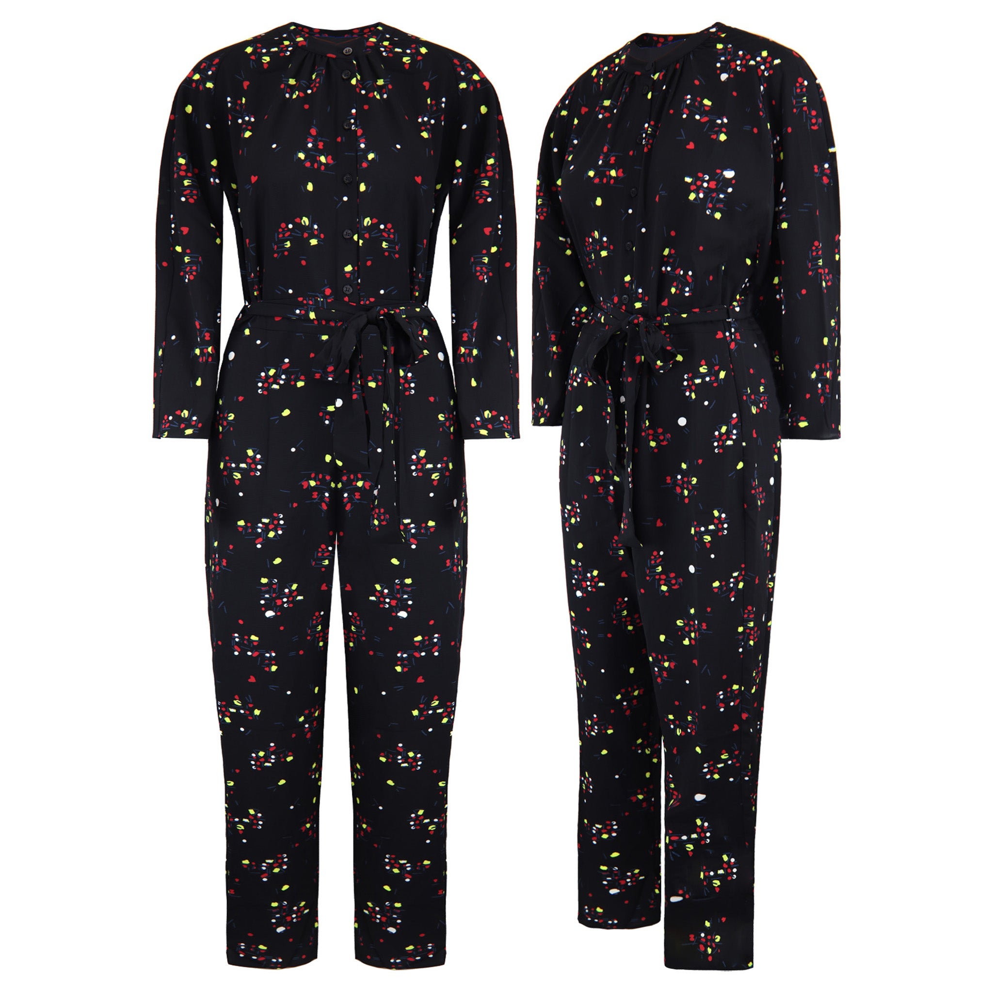 Armani Exchange Patterned Womens Black Jumpsuit