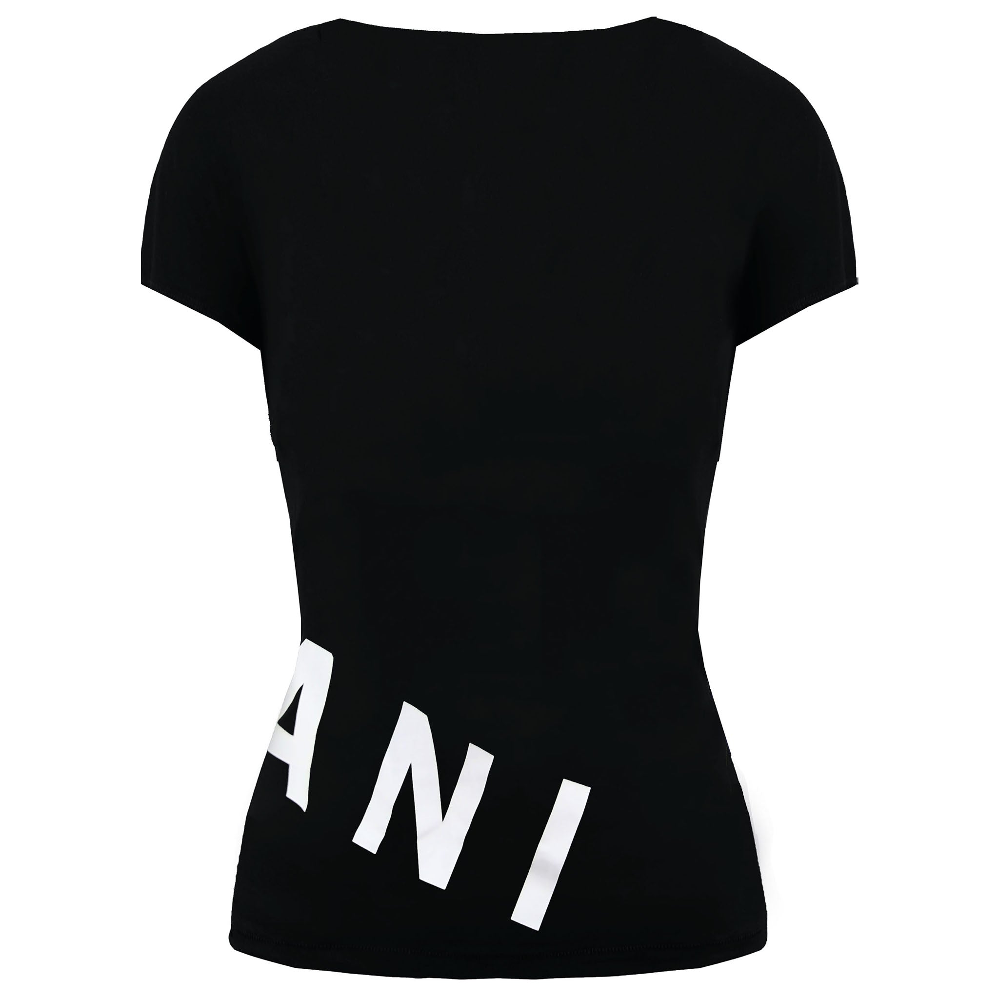 Armani Exchange Womens Black V Neck T-Shirt