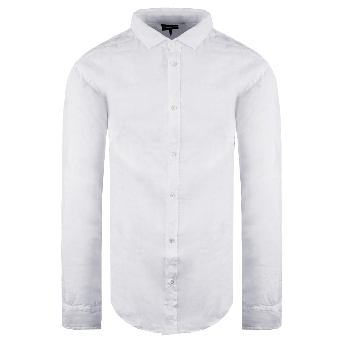 Emporio Armani Custom Fit Mens Off White Shirt