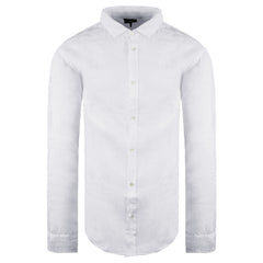 Emporio Armani Custom Fit Mens Off White Shirt