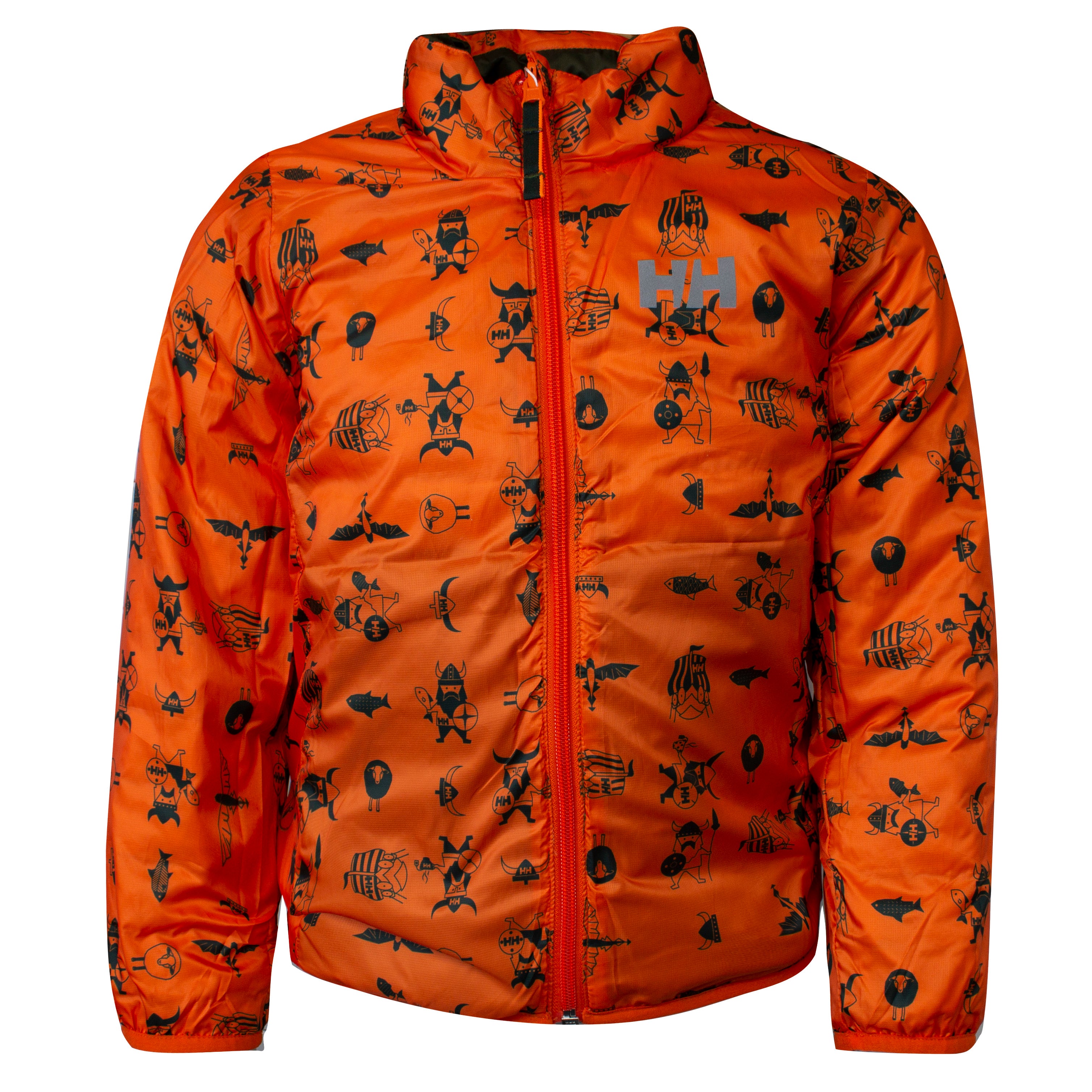 Helly Hansen Barrier Kids Green/Orange Reversible Jacket