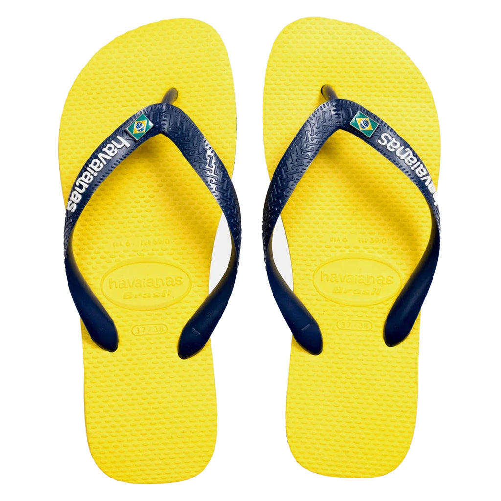 Havaianas Slim Brazil Logo Kids Yellow Flip-Flops