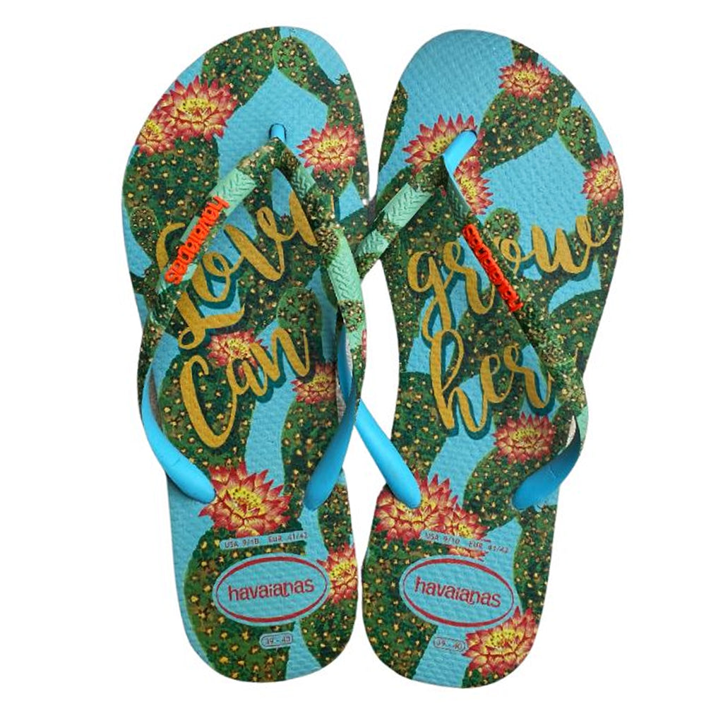 Havaianas Slim Paradiso Womens Blue Flip-Flops