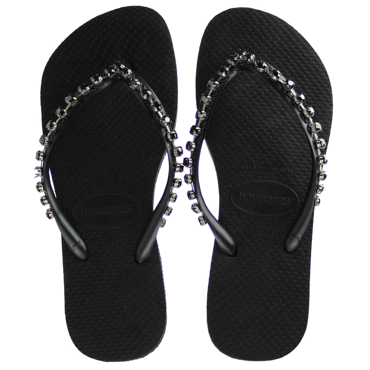 Havaianas Slim Rock Mesh Womens Black Flip-Flops