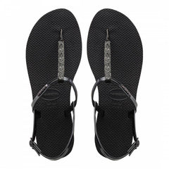 Havaianas You Riviera Crystal Womens Black Sandals