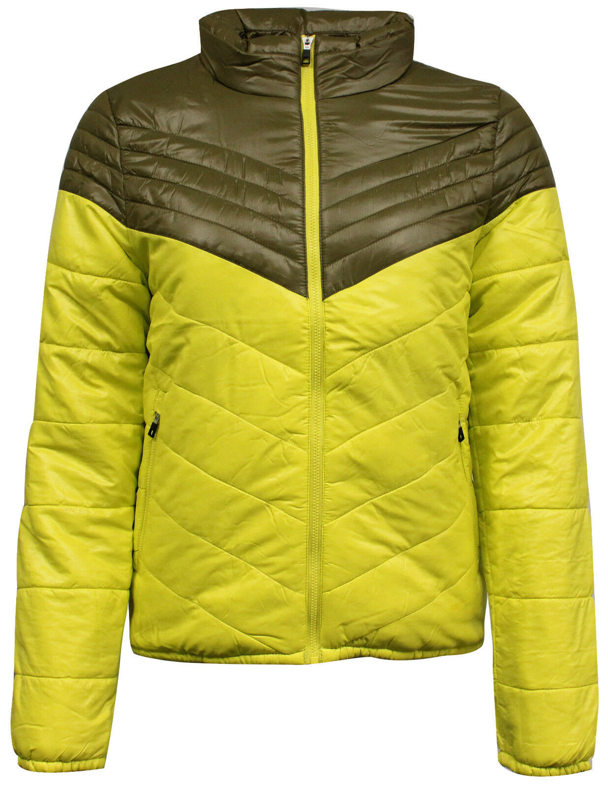 Nike Womens Insulated Padded Zip Lightweight Coat Jacket Yellow 418566 233 A59C