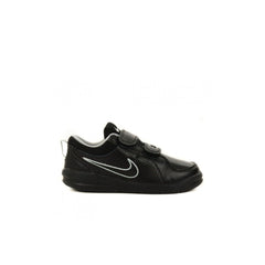 Nike Pico 4 PSV Strap Up Black Smooth Leather Kids Trainers 454500 001