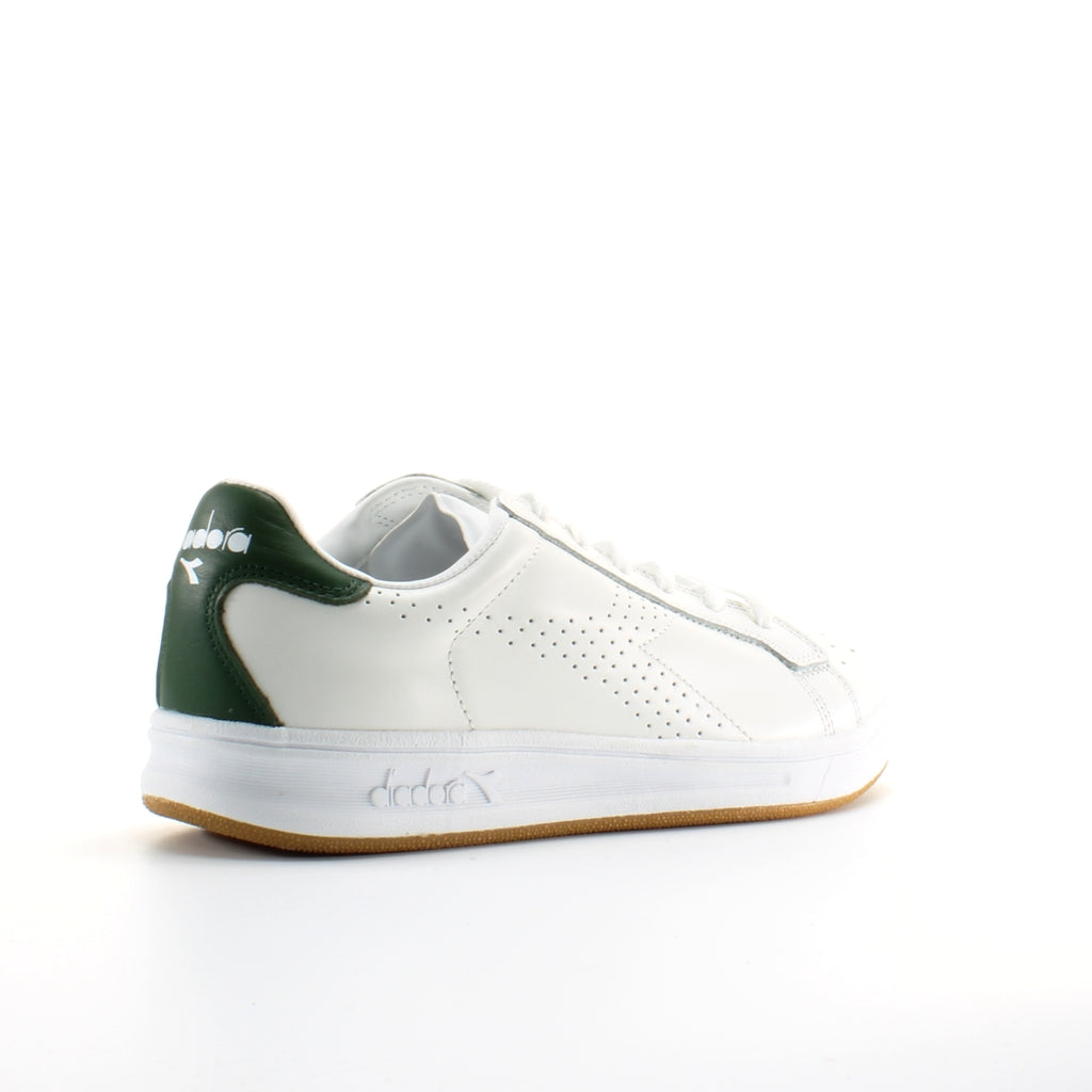 Diadora Martin White Leather Mens Lace Up Trainers C1161