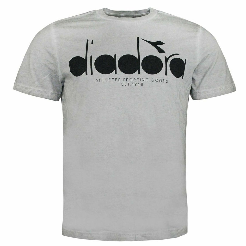 Diadora Logo Mens Light Grey T-Shirt