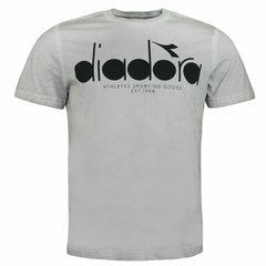 Diadora Logo Mens Light Grey T-Shirt