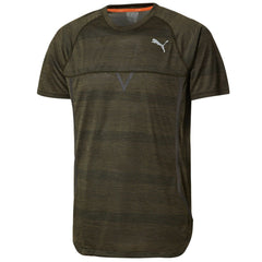 Puma NeverRunBack VIZ Mens T-Shirt Fitness Training Top Olive 516873 03 A69A