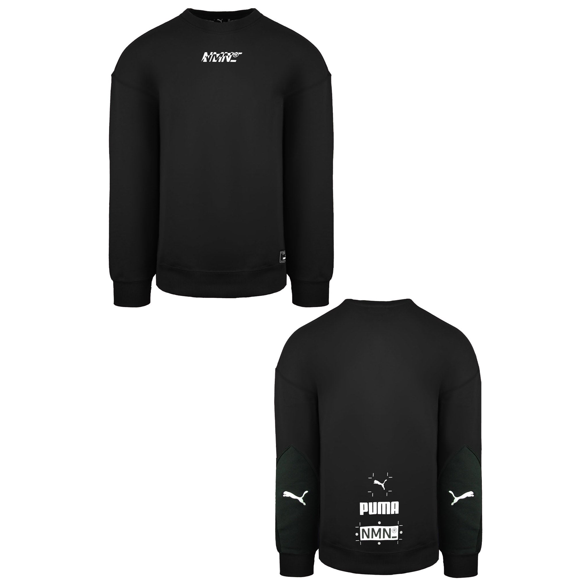 Puma x Nemen Crew Neck Long Sleeve Pullover Black Mens Sweatshirt 530452 01