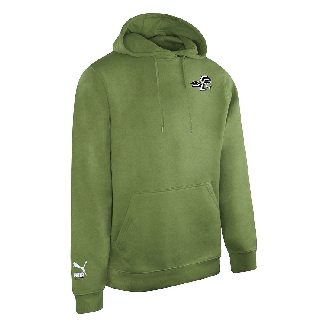 Puma x Santa Cruz Long Sleeve Pullover Green Mens Hoodie 532240 67