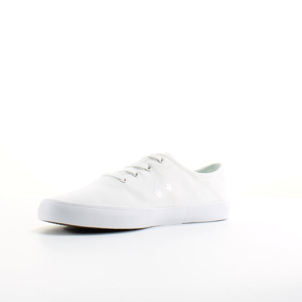 Converse Costa OX White Textile Womens Lace Up Trainers 563435C