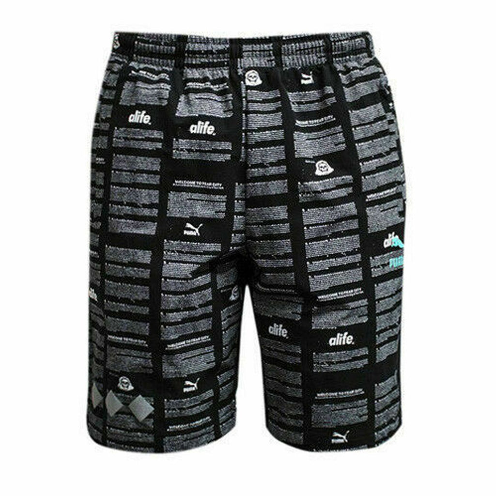 Puma Olympic Stretch Waist Bottoms AOP Black Mens Shorts 570482 01