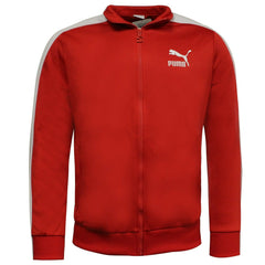 Puma Archive T7 Mens Track Jacket Zip Up Jumper Top Red 572658 82 P1E