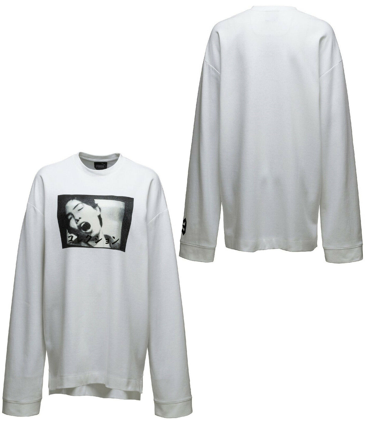 Puma Fenty X Rihanna Long Sleeve Graphic Crew T-Shirt Sweatshirt 573189 02 R11i