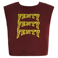 Puma x Rihanna Fenty Sleeveless Cropped Womens Burgundy Top