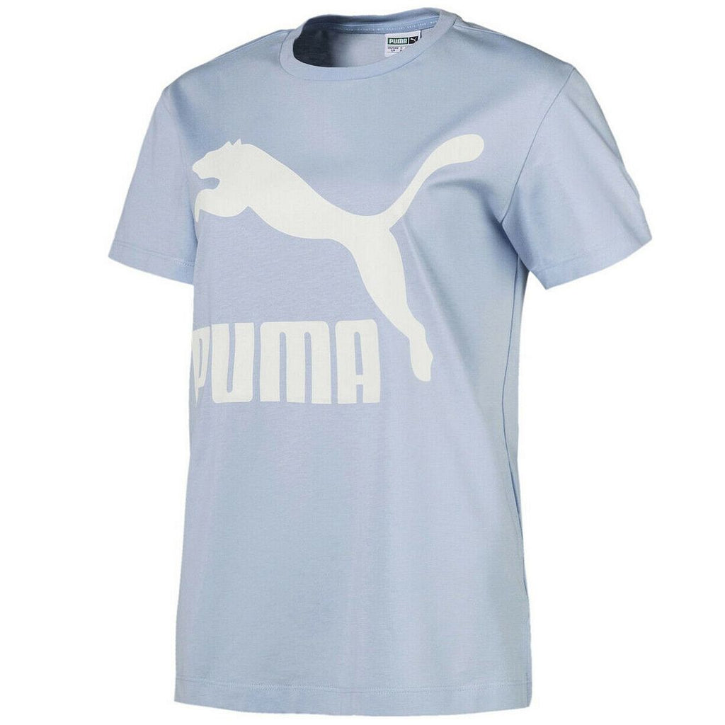 Puma Classic Logo Short Sleeve Crew Neck Light Blue Womens T-Shirt 576242 32