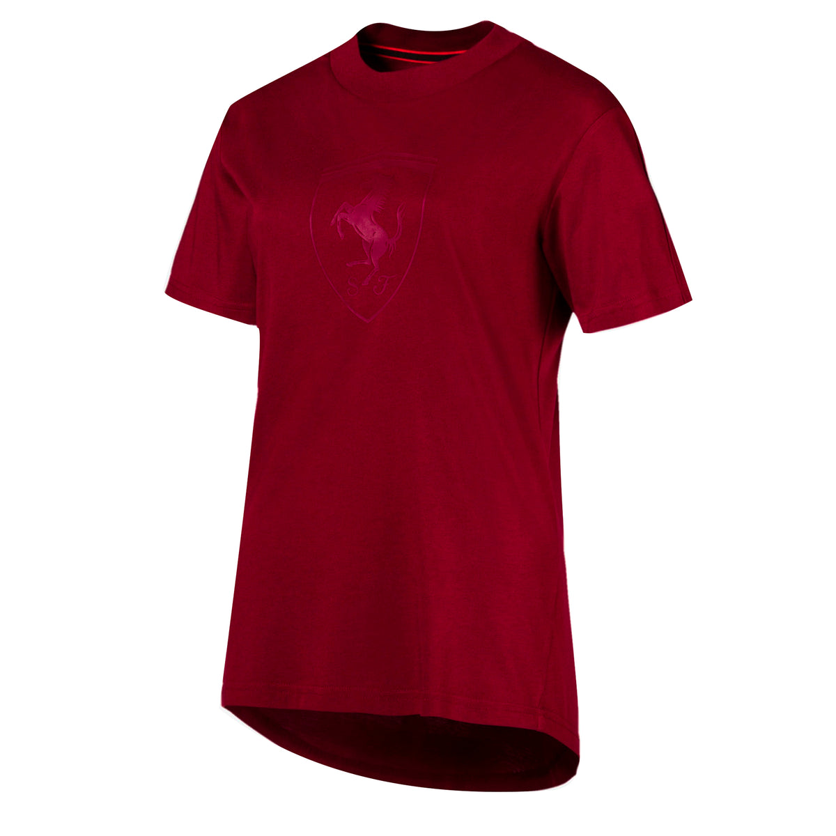 Puma Ferrari Lifestyle Womens Big Shield T-Shirt Top Pomegranate 576670 02