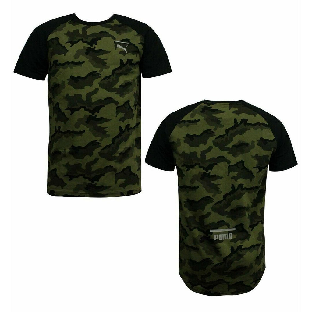 Puma Evo Mens Green Camo T-Shirt