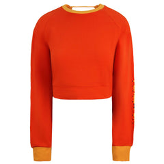 Puma x Rihanna Fenty Laced Sweatshirt Orange Womens Pullover 577290 03