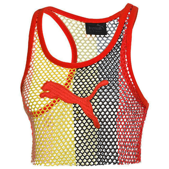 Puma x Rihanna Fenty Mesh Cropped Sleeveless Tank Top Vest Womens 577447 03