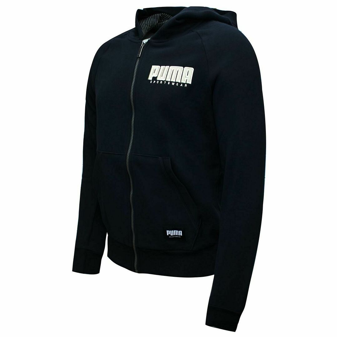 Puma Logo Mens Black Track Jacket