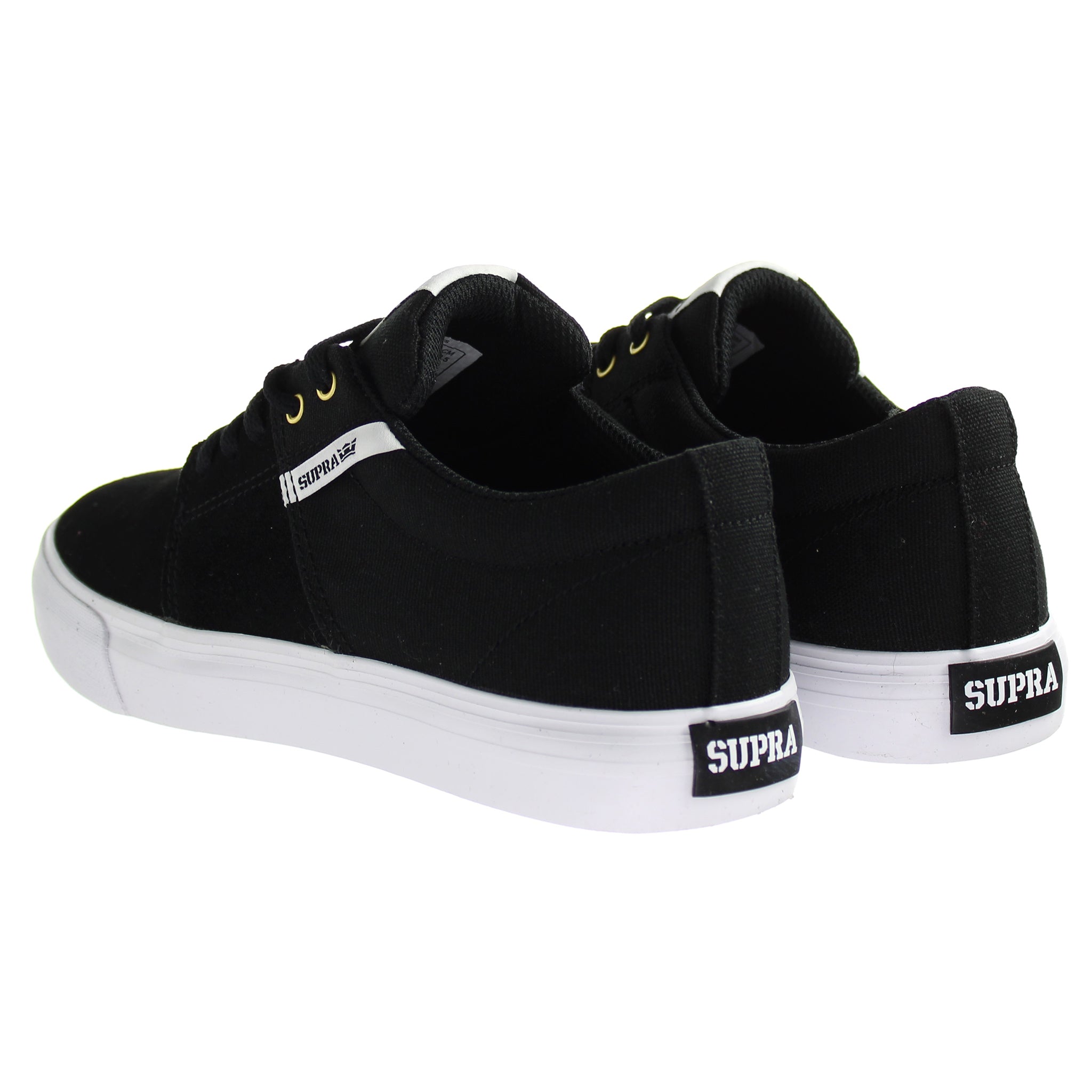 Supra Stacks Vulc II Black Kids Trainers