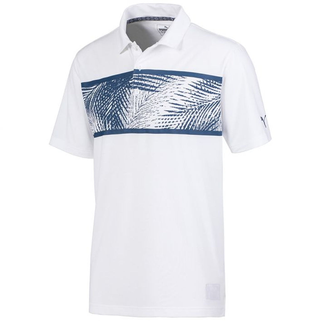 Puma Performance Fit Mens White Golf Polo Shirt