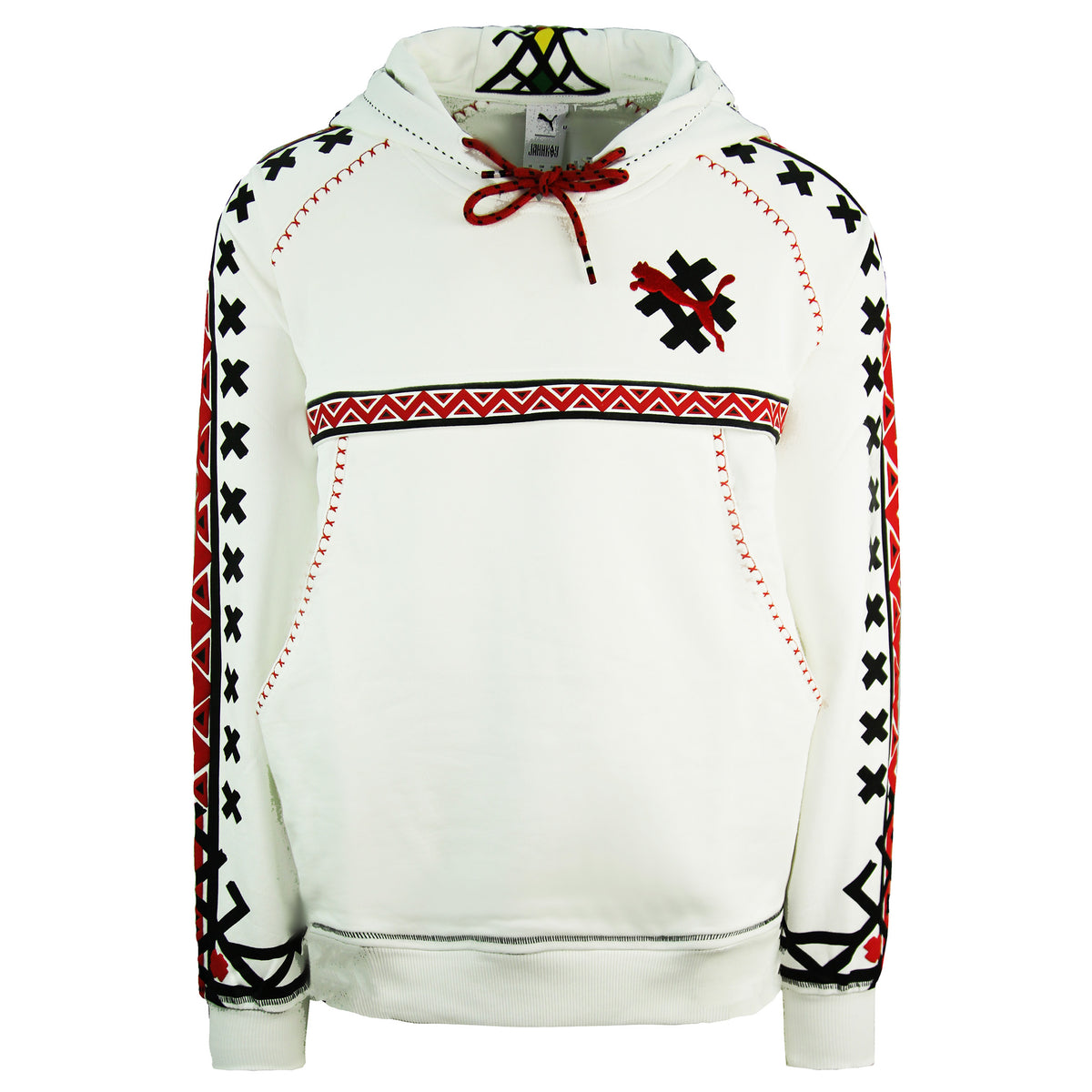 Puma x Jahnkoy Graphic Pullover Long Sleeve White Mens Hoodie 596680 02