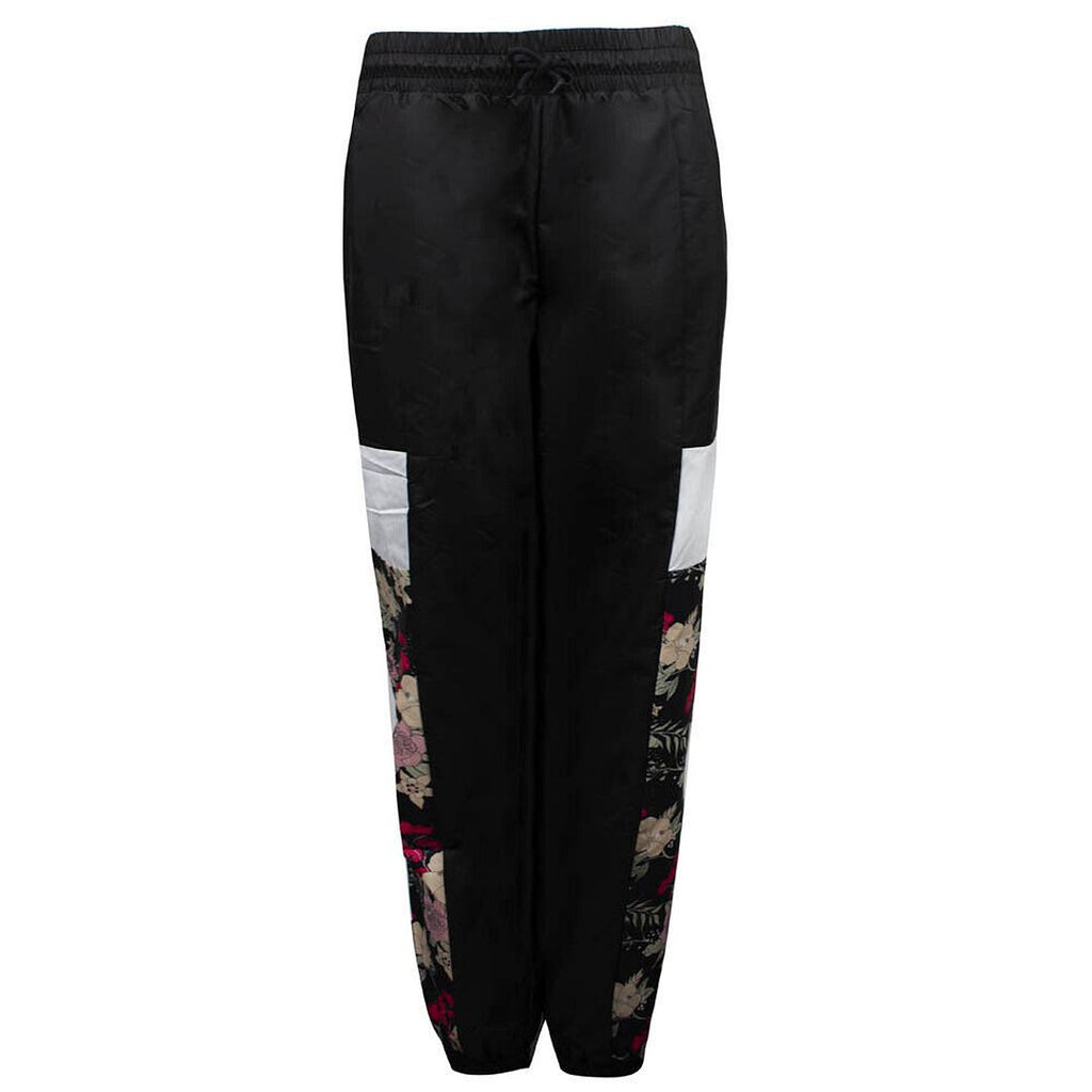 Puma Stretch Waist Bottoms Black Womens Graphic Floral Track Pants 596736 51